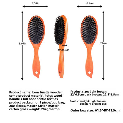 Boar Bristle Air Cushion Massage Comb
